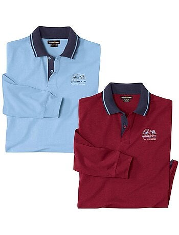 2x polos de algodón mountain