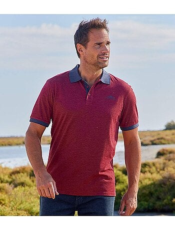 2x polos de algodón y poliéster con cuello de canalé y manga corta wildlands