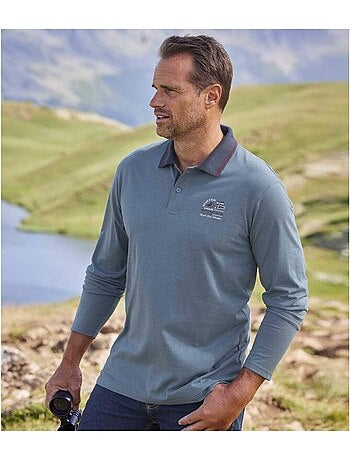 2x polos de jersey con cuello polo mountain