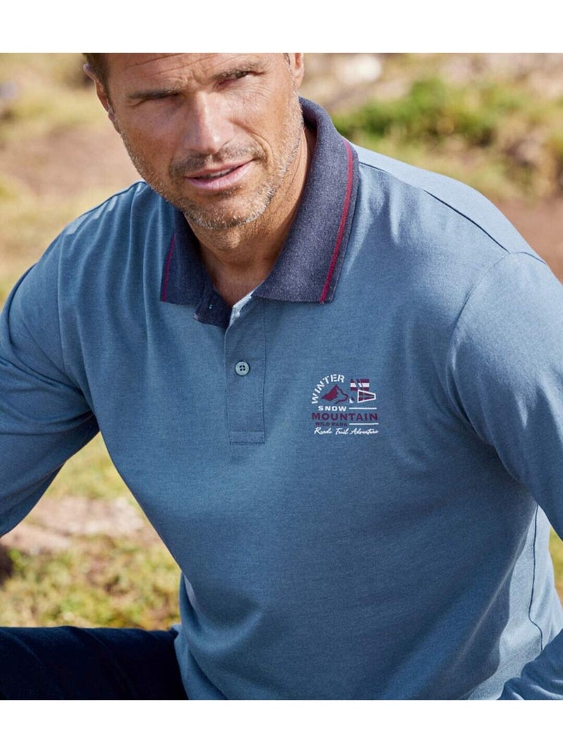 2x polos de jersey con cuello polo mountain Azul burdeos - Kiabi