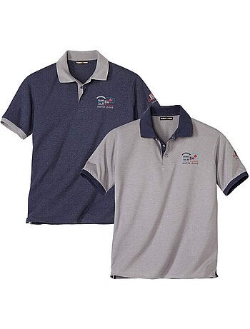 2x polos de manga corta de algodón y poliéster canadian club