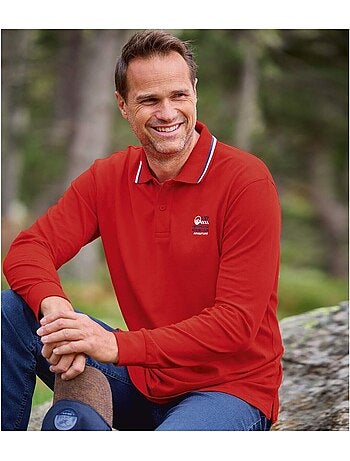 2x polos de punto piqué de algodón con cuello de canalé winter