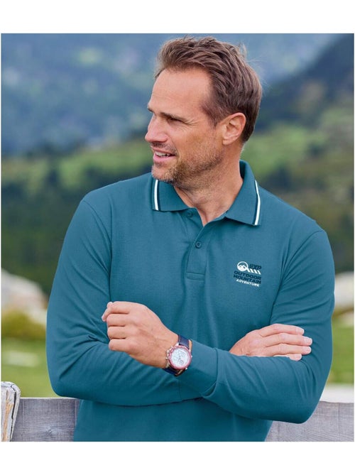 2x polos de piqué auténticos con cuello de canalé y botones - Kiabi 2x polos de piqué auténticos con cuello de canalé y botones - Kiabi