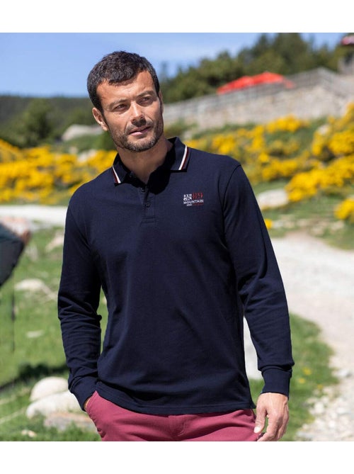 2x polos de piqué de algodón con cuello de canalé y abertura de 3 botones - Kiabi 2x polos de piqué de algodón con cuello de canalé y abertura de 3 botones - Kiabi