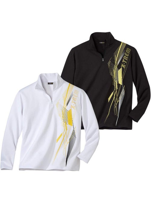 2x polos de poliéster con cuello alto con cremallera cold winter - Kiabi