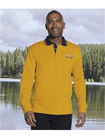 2x polos de punto piqué de algodón con cuello de canalé winter