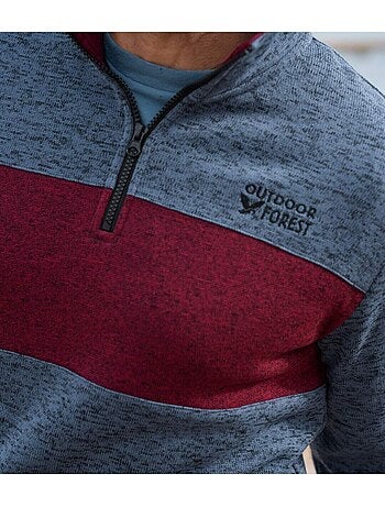 2x sudaderas con cremallera de felpa jaspeada y cuello alto