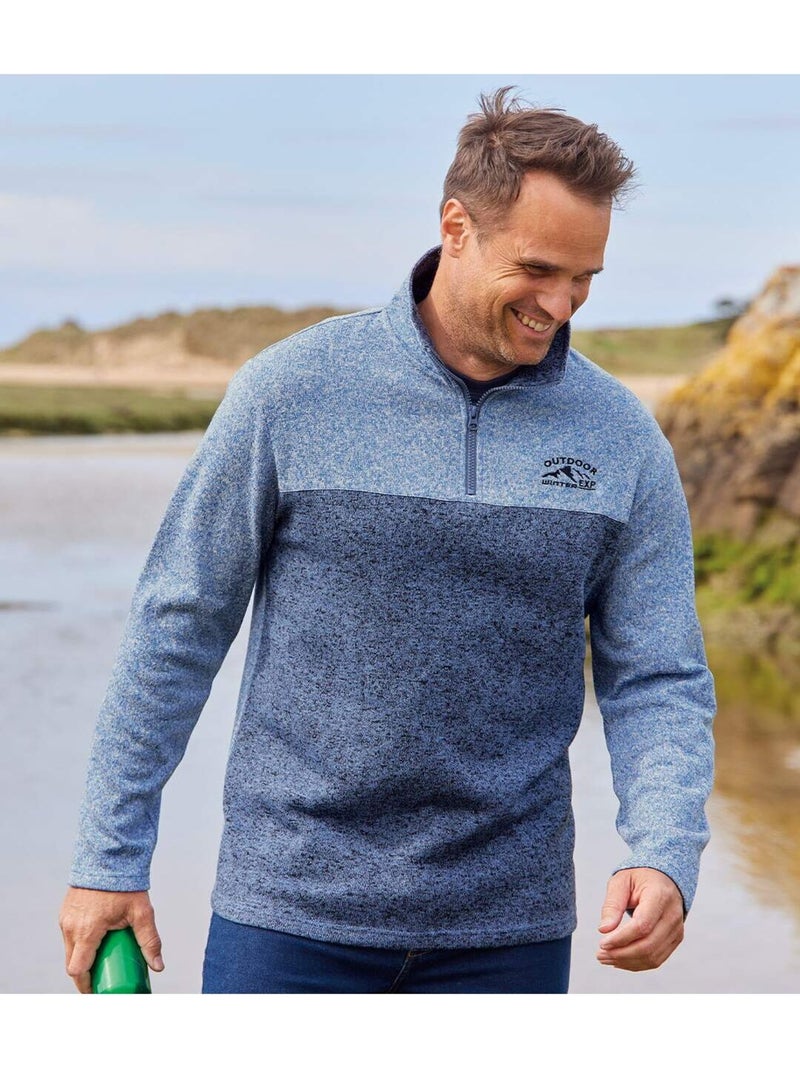 2x sudaderas de felpa con cuello alto y cremallera Azul - Kiabi