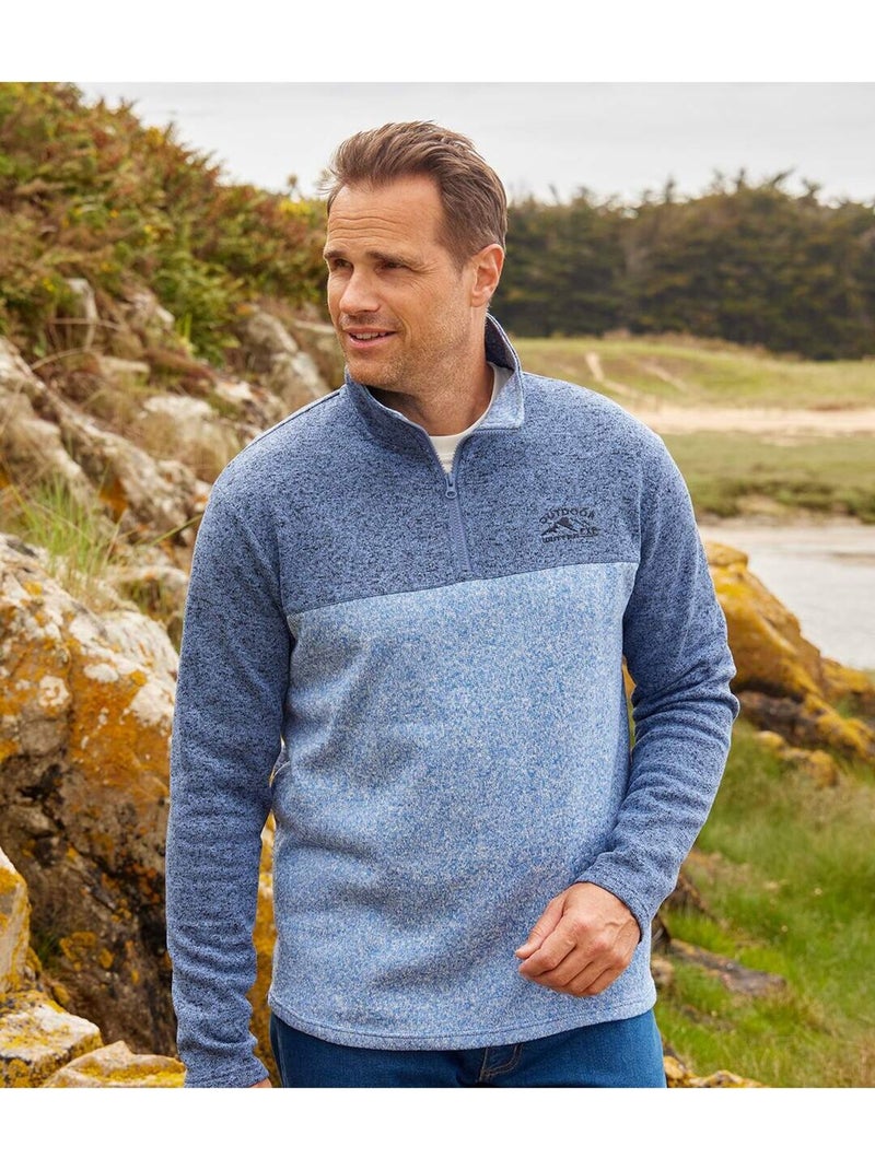 2x sudaderas de felpa con cuello alto y cremallera Azul - Kiabi