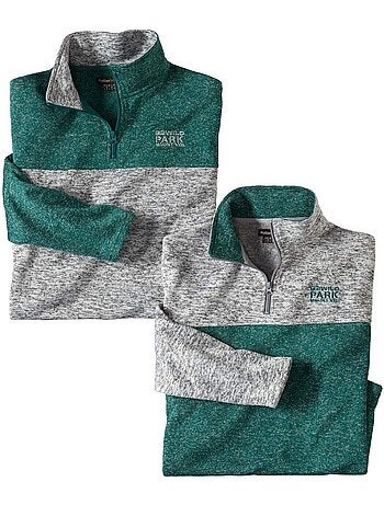 2x sudaderas de felpa con cuello alto y cremallera wild park