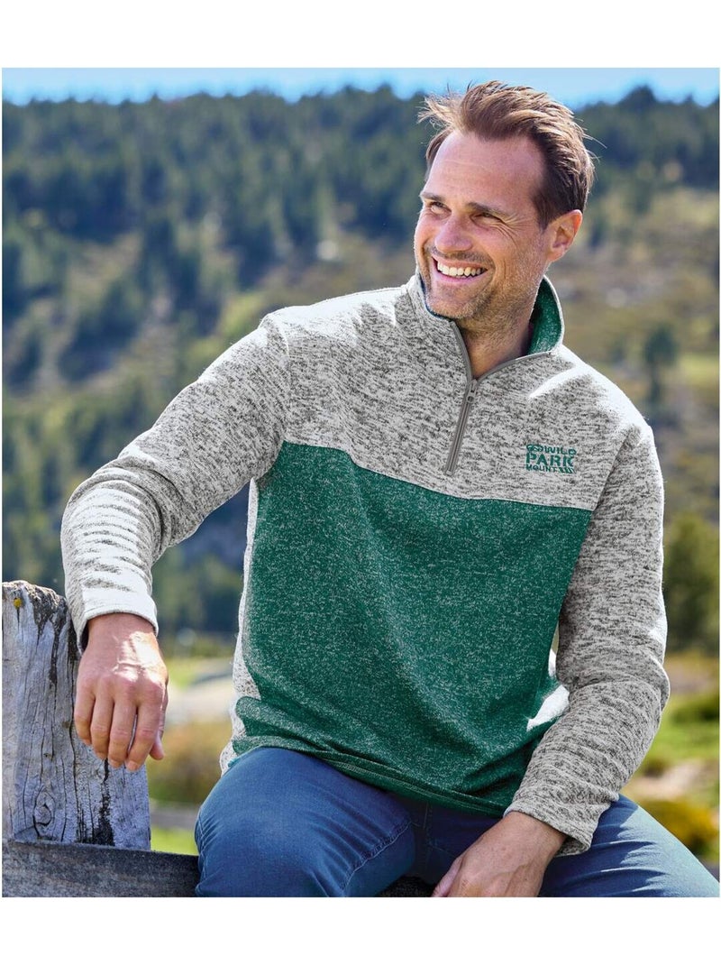 2x sudaderas de felpa con cuello alto y cremallera wild park Gris verde - Kiabi