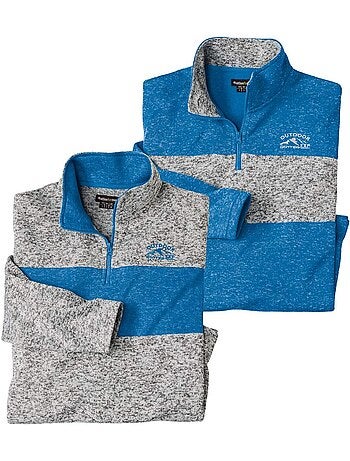 2x sudaderas de felpa con cuello alto y cremallera wild park