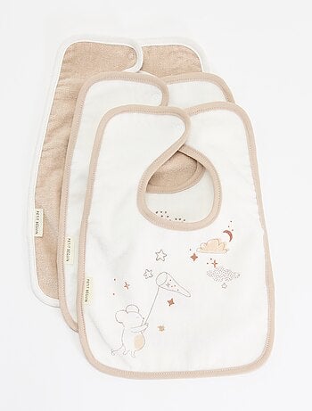 3 baberos estampados