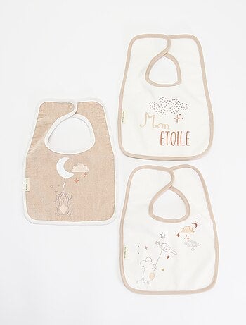 3 baberos estampados