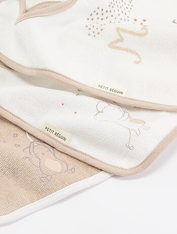 3 baberos estampados