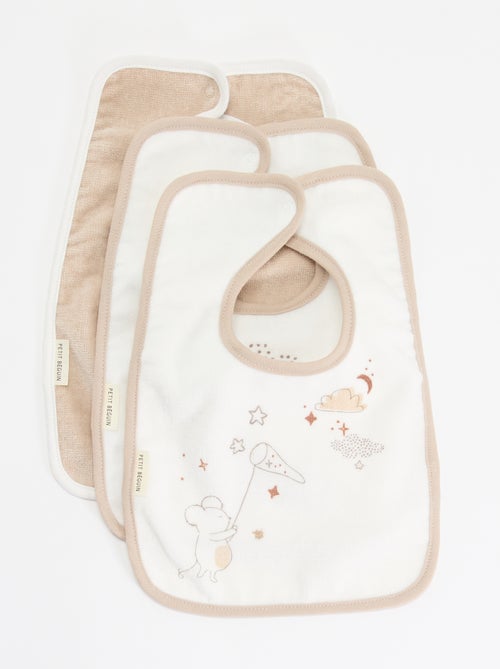 3 baberos estampados - Kiabi