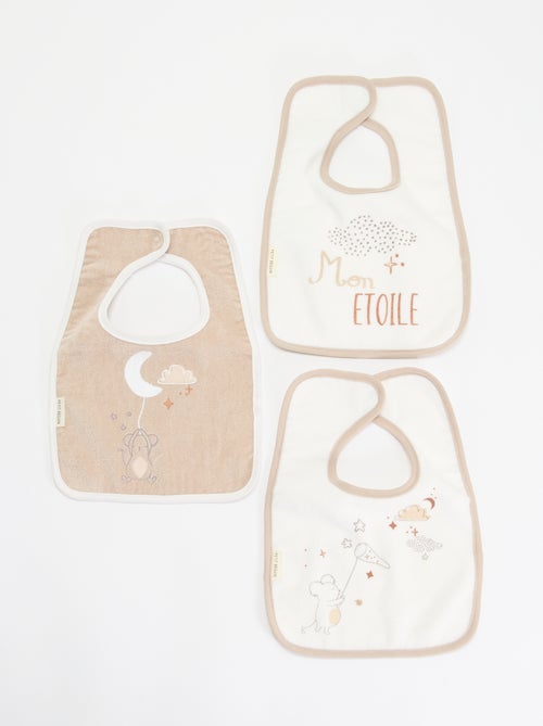 3 baberos estampados - Kiabi