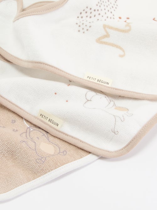 3 baberos estampados - Kiabi