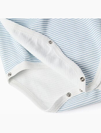 3 bodies cruzados de algodón a rayas/estampados