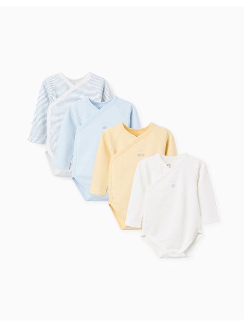 3 bodies cruzados de algodón a rayas/estampados - Kiabi