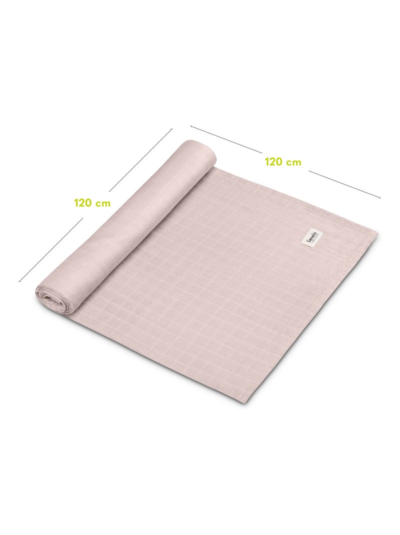 3 mantas para bebé de algodón y bambú natural LIONELO - 120 x 120 Beige - Kiabi