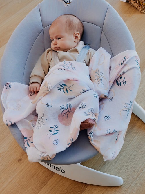 3 mantas para bebé LIONELO de algodón y bambú natural - 70 x 70 cm - Antibacterianas - Kiabi