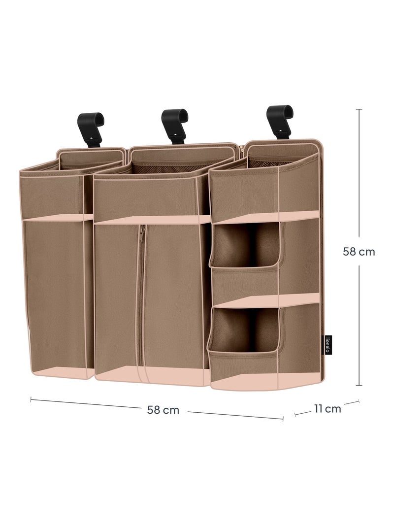 3 organizadores colgantes para cuna con bolsillos laterales LIONELO - Almacenamiento de pañales - Ce Beige - Kiabi