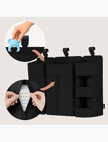 3 organizadores colgantes para cuna con bolsillos laterales LIONELO - Almacenamiento de pañales - Ce