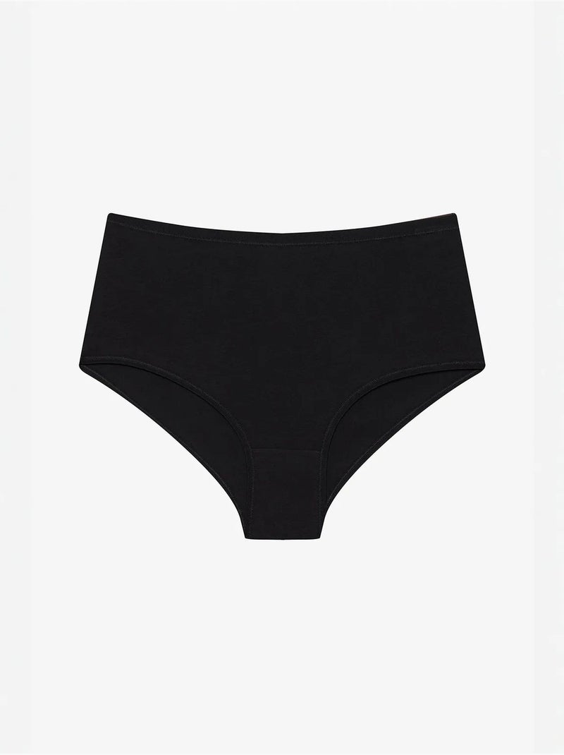 3-pack de braguitas de tiro alto penti Negro - Kiabi