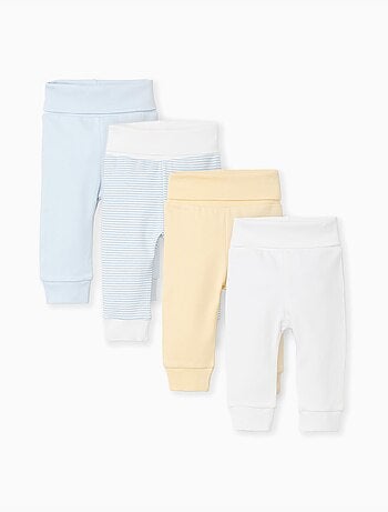 3 pantalones de algodón a rayas/estampados