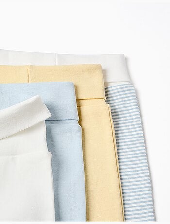 3 pantalones de algodón a rayas/estampados