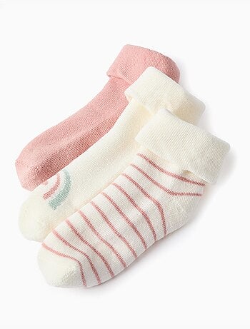 3 pares de calcetines com forro de rizo