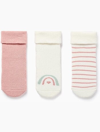 3 pares de calcetines com forro de rizo