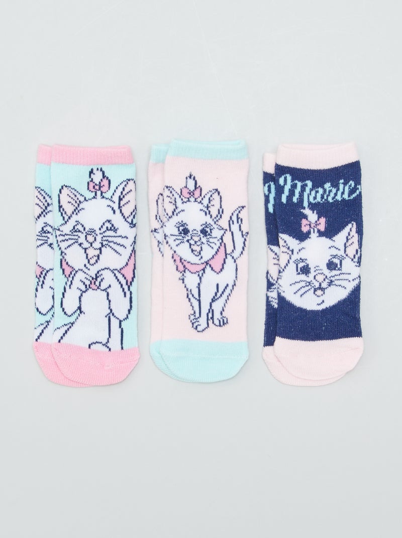 3 pares de calcetines 'Disney' azul/rosa - Kiabi