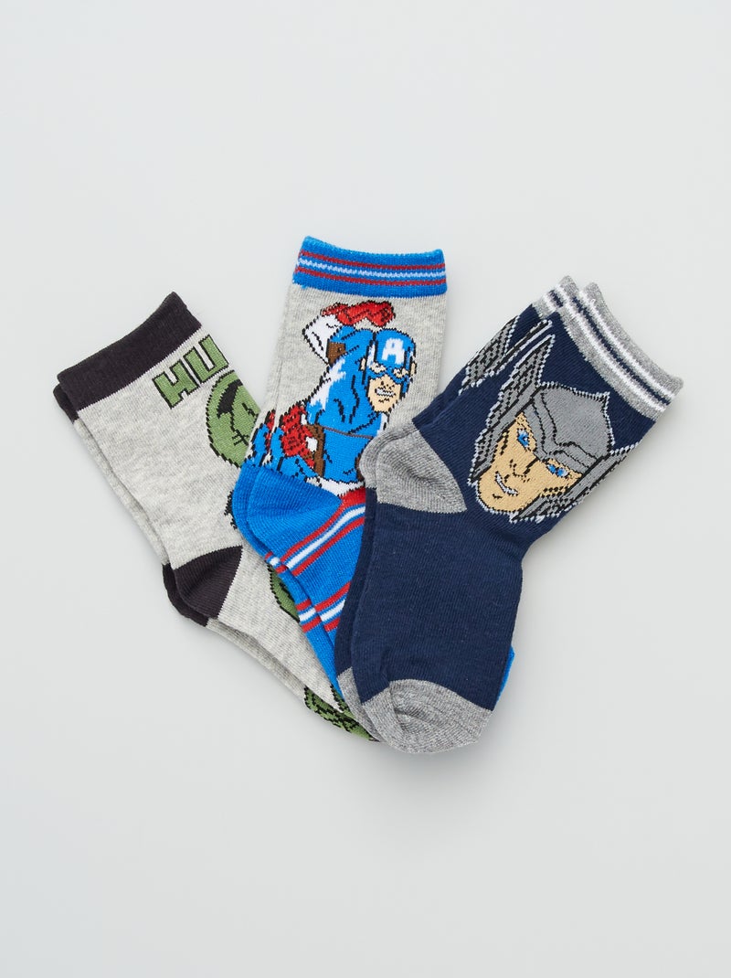 3 pares de calcetines 'Los Vengadores' AZUL - Kiabi