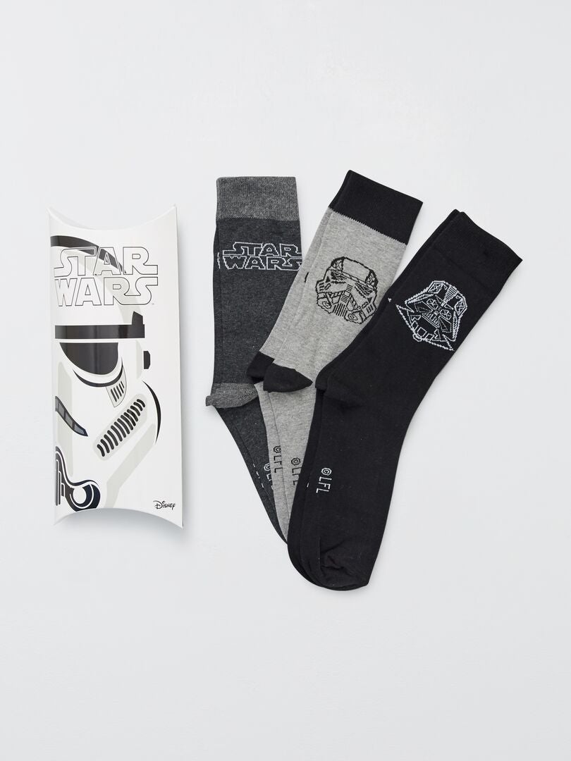 3 pares de calcetines 'Star Wars' negro/gris - Kiabi