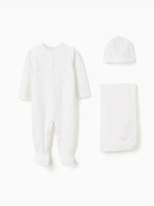 3 piezas de algodón con motivo de lunas - Kiabi