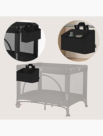 3 x Organizadores colgantes para cuna LIONELO - Almacenamiento de pañales - Cesta