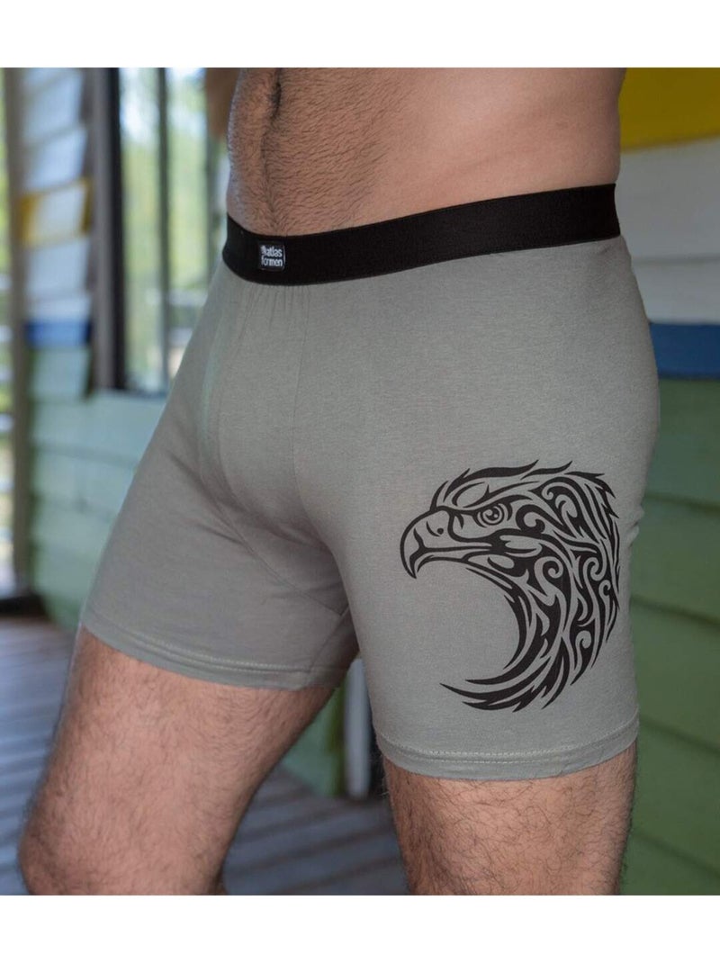 3x bóxers de algodón stretch confort Gris verde - Kiabi