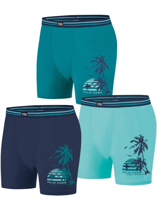 3x bóxers de algodón stretch confort summer - Kiabi 3x bóxers de algodón stretch confort summer - Kiabi