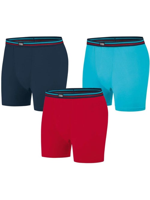3x bóxers lisos de algodón stretch - Kiabi 3x bóxers lisos de algodón stretch - Kiabi
