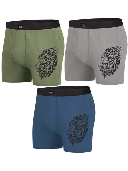 3x bóxers stretch confort de algodón - Kiabi 3x bóxers stretch confort de algodón - Kiabi