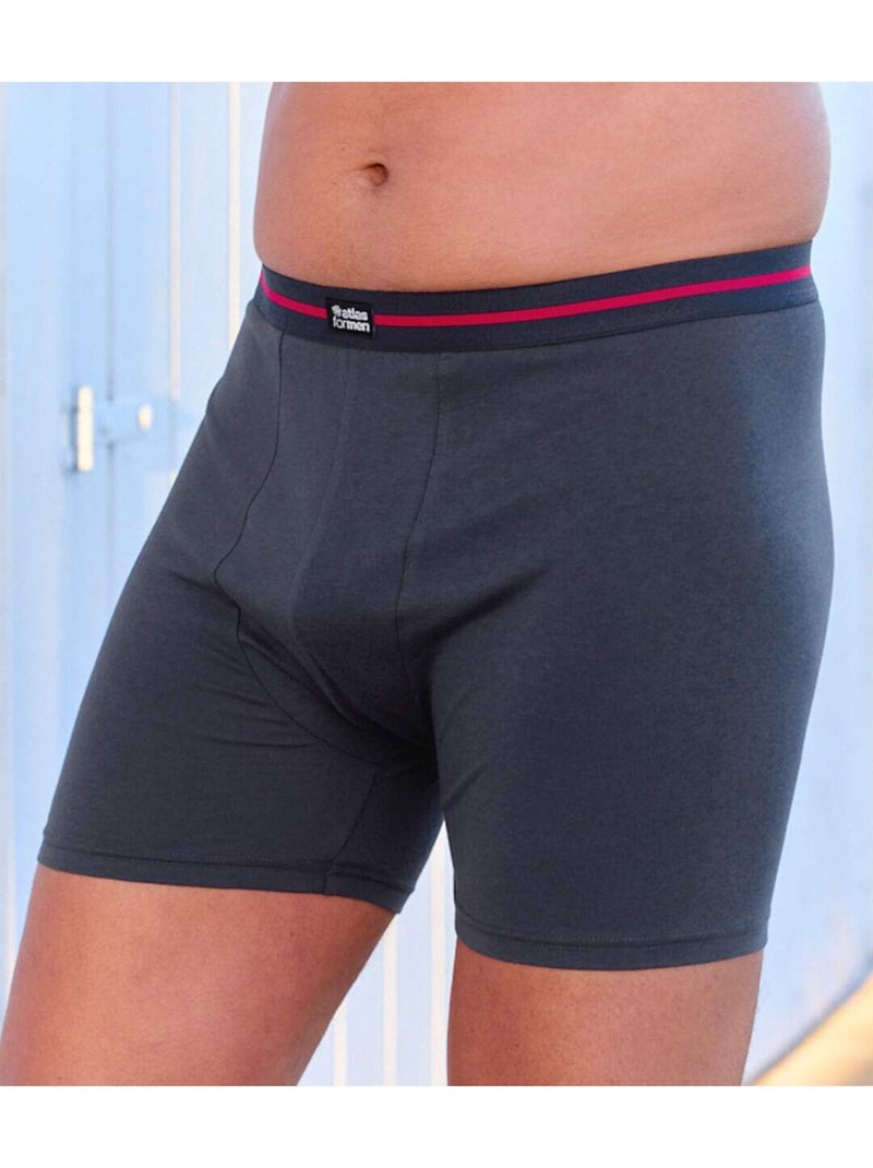 3x bóxers stretch de algodón confort Azul Rojo - Kiabi