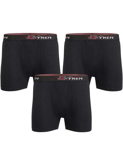 3x bóxers stretch lisos de algodón x-trem - Kiabi