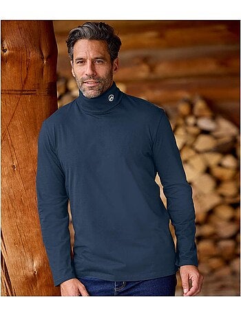 3x camisetas de cuello alto de algodón mountain