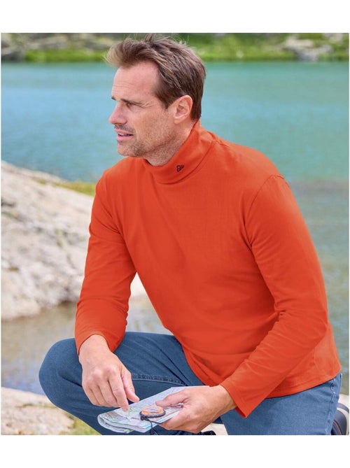 3x camisetas de cuello alto de algodón, máximo confort - Kiabi