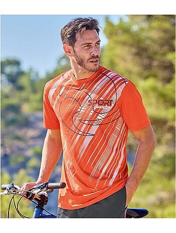 3x camisetas de manga corta de poliéster con cuello redondo active sport