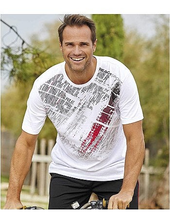3x camisetas de manga corta de poliéster con cuello redondo beach sport