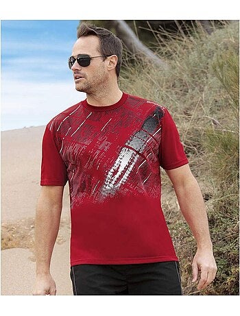 3x camisetas de poliéster con cuello redondo beach sport