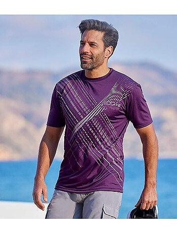 3x camisetas de poliéster con cuello redondo y manga corta sporting